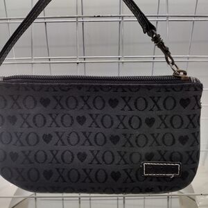 XOXO Black Patterned Clutch